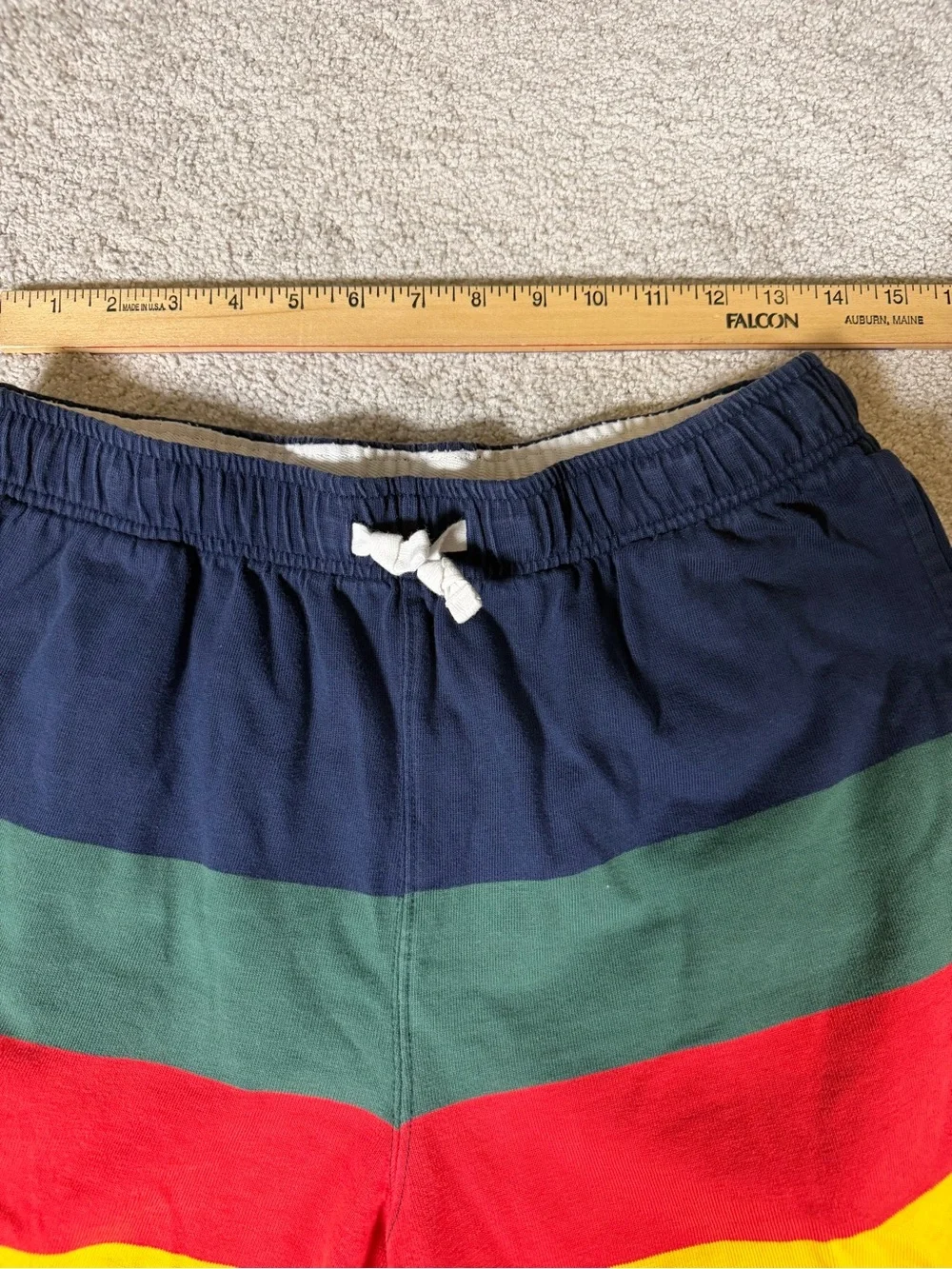 J Crew Multi-colored Striped Colorblock Sweat Shorts Men’s Size Small